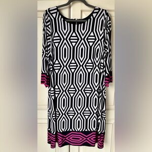 Beautiful INC multi print dress. L/XL. NWOT.